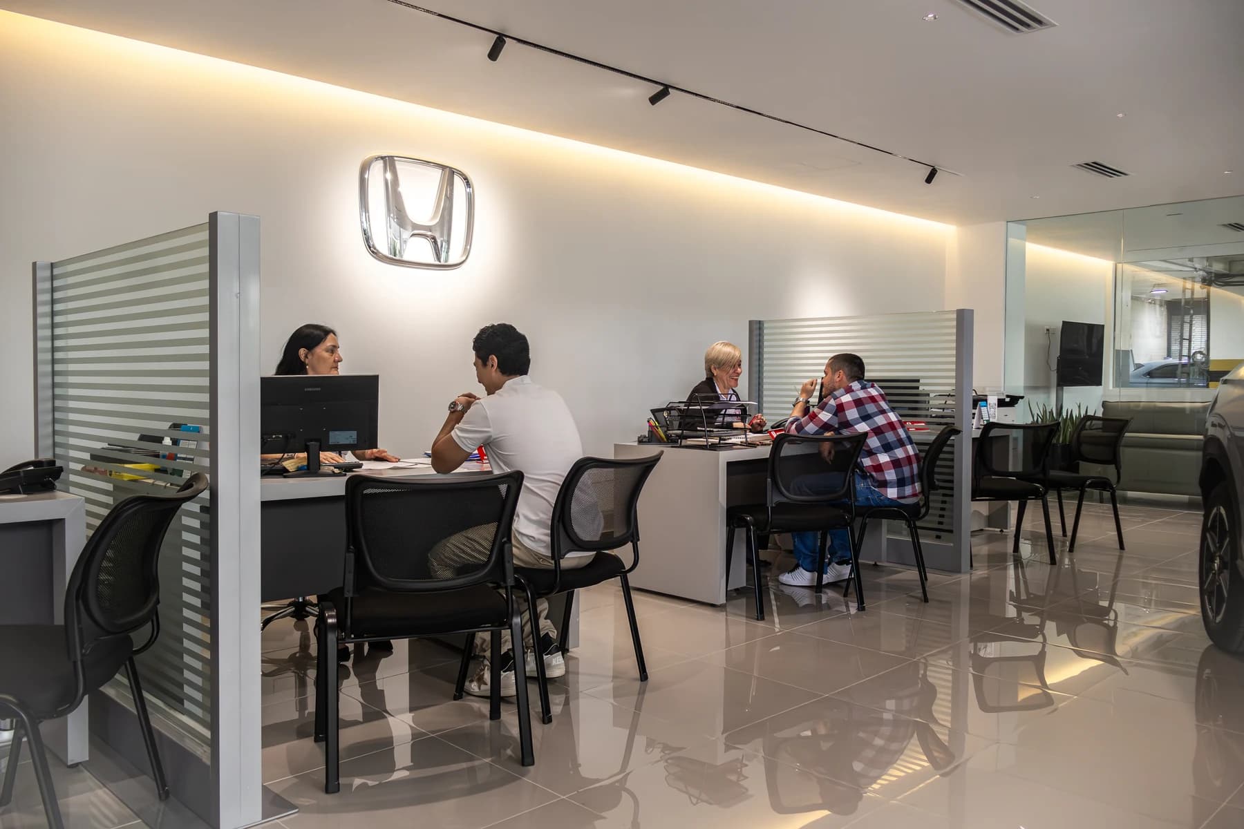 Sala de espera para clientes
